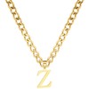 Gold Initial Necklace for Women Men Teens, 14K Gold Plated