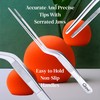 Professional Chef Plating Tweezers, 16cm/6.3-Inches Set of 3 (Straight, Curved