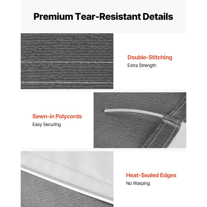 Heavy-Duty 18 oz Weatherproof Vinyl Camper Awning Fabric Replacement RV