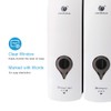 Decdeal Manual Soap Dispenser Double Head Bathroom Kitchen Hotel 300ml