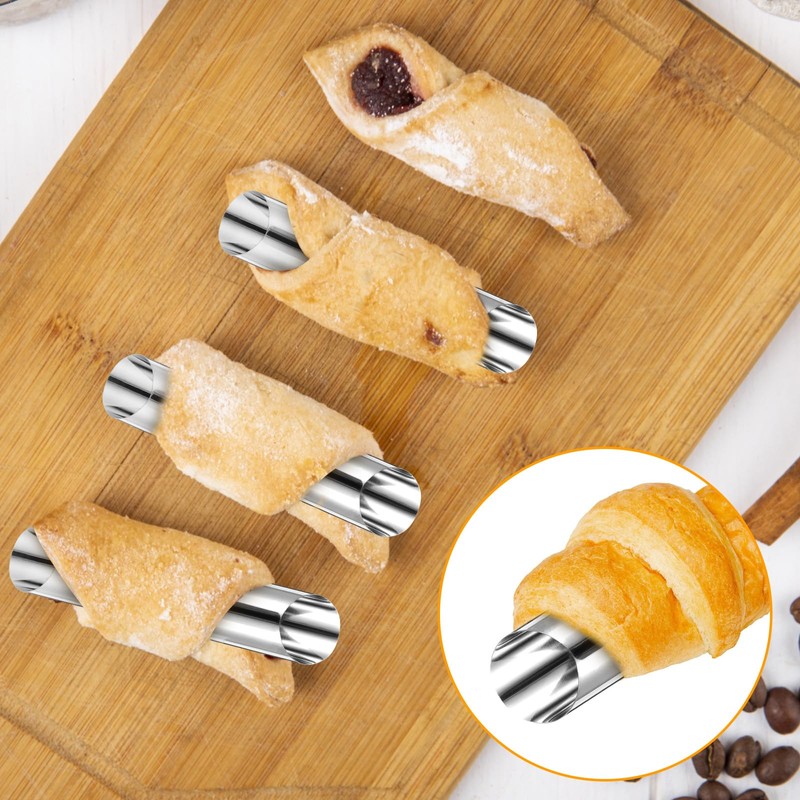10 Pcs 5 inch Cannoli Tubes Molds, Large Stainless Steel