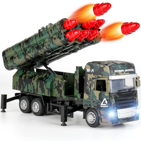 JuanKidbo Army Toys For Boys, Military Vehicle Toys with 8