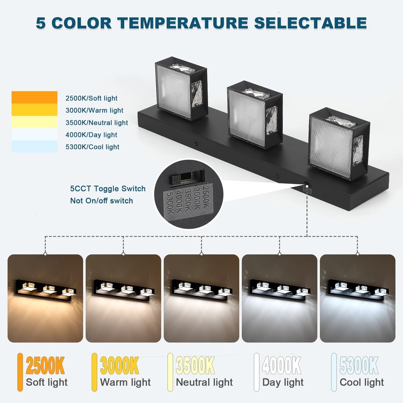 Joossnwell Crystal Bathroom Vanity Lights Black Bathroom Light Fixtures Over