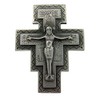 Fine Pewter San Damiano Crucifix Cross Auto Visor Clip, 2