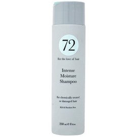 72 Hair Intense Moisture Vegan Shampoo, Organic Sulphate and Paraben Free Anti Frizz Treatment, Cruelty Free, 250ml