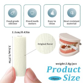 Pack of 10 Aligner Chewies, Aligner Tray Seater for Aligner Trays, Chompers Aligner Trays, Aligner Chewies for Aligner Chompers Aligner Tray Seater Chewies (White)