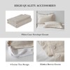 BISELINA French Linen Duvet Cover Set 3pcs Embroidered Willow Leaf