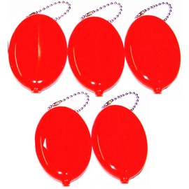 5 Orange Coin Purses Made in USA