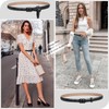 JASGOOD Skinny Belt for Women Jeans Thin Leather Waist Belts