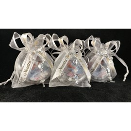 Party Supplies (12) Organza Favor Bags. Elegantes Recuerdos de Nuestra Boda. Rosarios para Boda