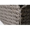 Foldable Synthetic Plastic Wicker Storage Basket with Iron Wire Frame