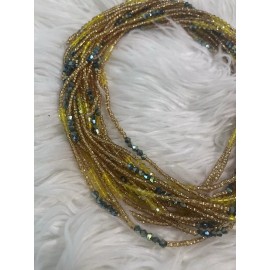 Unbranded 30"-60" SHINY GOLD/Neon Tie On African Waist Beads Belly Chain Weight Controller