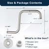 BRIGHT SHOWERS 13 Inch Shower Head Extension Arm with Flange