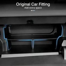 LECART Glove Box Organizer Fit for Toyota Tacoma 2025 2024 Car Interior Glove Box Compartment Insert Storage Divider Accessories Black