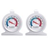 2 Pack Stainless Steel Fridge Thermometers, Double Scale Stand and