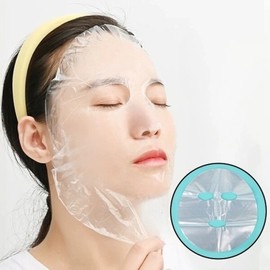 100 Sheets Hygiene Disposable Face Vinyl Wrap Mask Modeling Pack Sheet Paper / 100매 위생 일회용 페이스 비닐 랩 마스크 모델링 팩 시트 지