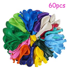60Pcs Balloons Assorted Color,10 inch Round Color Latex Balloons for Birthday Baby Shower Wedding Party Decorations Supplies (color)