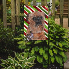 Caroline's Treasures SC9614GF Brussels Griffon Candy Cane Christmas Garden Flag Mailbox Flag Decorative Yard Flag Banner Outside Patio Artwork Yard Flower Beds, Garden Size, Multicolor