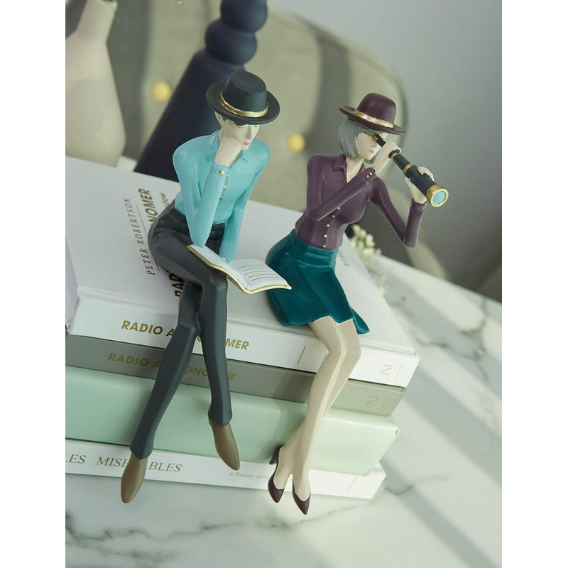HAUCOZE Modern Home Decor Sculpture Woman Figurine Statue Table Centerpiece