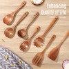 MULBOM 7 PCS Wooden Spoons for Cooking Natural Teak Kitchen