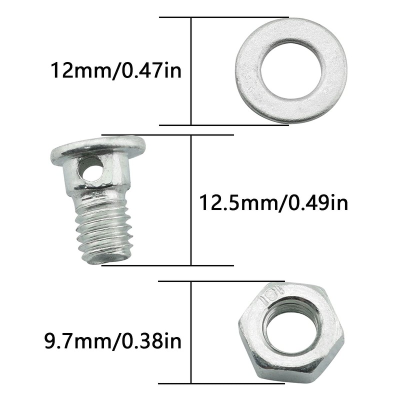 ZRM&E 8Pcs Brake Cable Regulator Clamp Lock Screw Bolt Locking