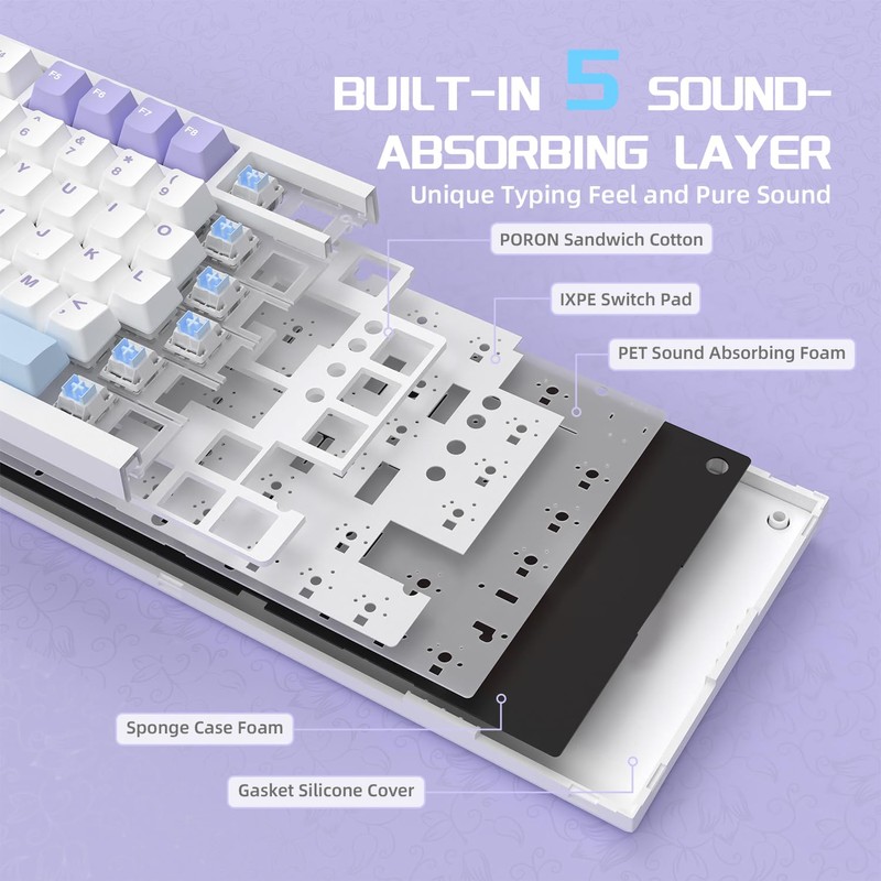 Attack Shark ajazz AK820 Pro Wireless Mechanical Gaming Keyboard Hot