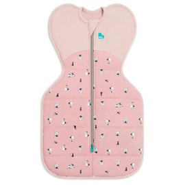 Love to Dream Swaddle Up 2.5 Tog Quilted Organic Cotton & Merino Sleeping Bag - Lamb's Best Friend (Rose), Small (3.5-6kg)