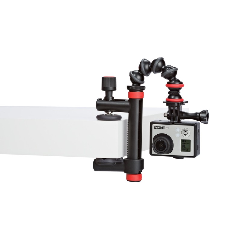JOBY Action Clamp and Gorilla pod Arm, Black/Red, (JB01280-BWW)