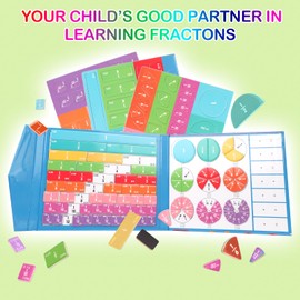 Arithmetic Educational Toy, Wooden Fractional Calculation Montessori Material, Montessori Maths Toy, Fractional Calculation Game, Children's Magnetic Break Educational Toy, Calculation Aid from 7