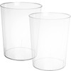 Okllen 2 Pack Plastic Waste Basket, Clear Round Trash Can