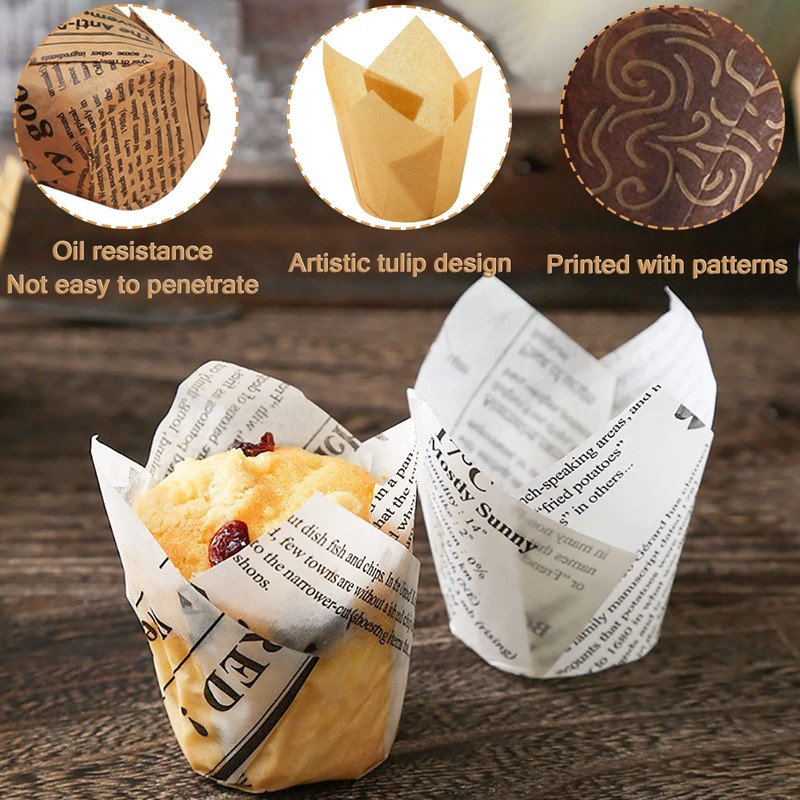 MULEVIP Cupcake Baking Cups Pack of 250 Muffin Cases Paper,