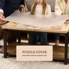 Rotating Wooden Puzzle Board for with 6 Storage Drawers &