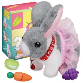 Walking Bunny Toys for Kids, bunny stuffed animal Interactive Electronic Toys, Swinging Ears, Twitching Mouth and Nose, Easter Christmas and Birthday Gift, Suitable for Toddlers 3, 4, 5, 6, 7Years Old