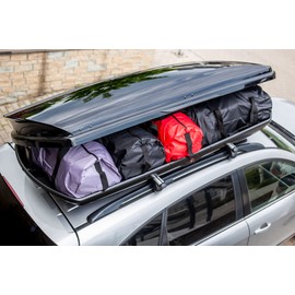 Backpack Locker - Roof Box Bag - Large Shoulder Bag (Red, 65 Litres)