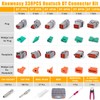 Knoweasy 338pcs DT Deutsch Connector Kit - 2/3/4/6/8/12 Pin Connectors,
