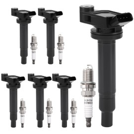PZ Ignition Coil Pack and Iridium Spark Plugs Compatible with Toyota Camry 1991-1996 Highlander Sienna Avalon,Lexus RX300 ES300 SC300 1991-2006 3.0L V6 Set of 6