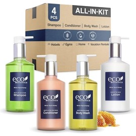 Hospitalidad diversificada, 10.14 oz. Amenities, Eco Botánicos, Complete Set