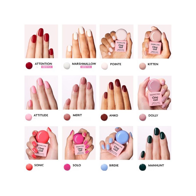 DASHING DIVA One Gel Color/Magnetic/LED Lamp Set, One gel Color:ATTENTION