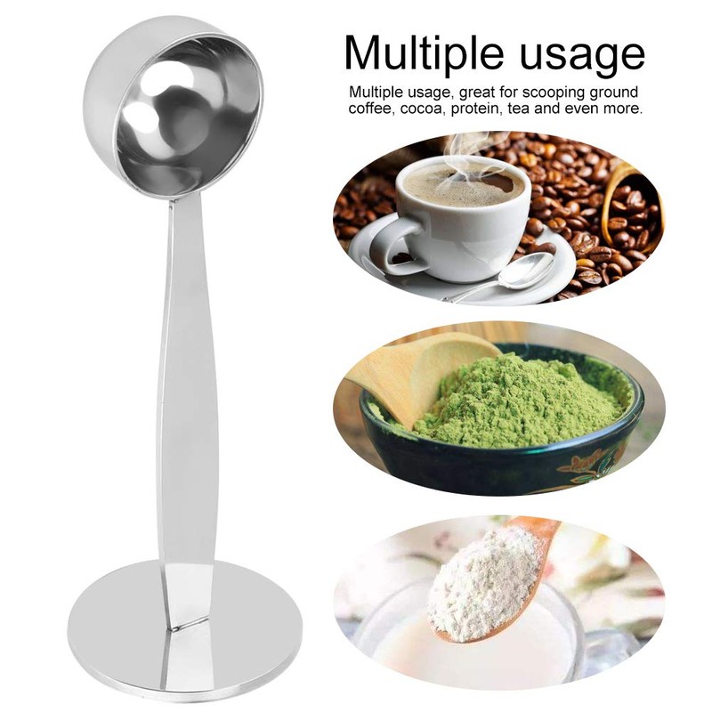 Cucharas de café Acero inoxidable, 2 en 1 Tamping Cuchara