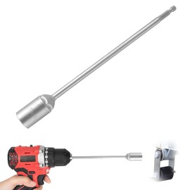 VZU Caravan Crank for Cordless Screwdriver, Extension with 19 mm Nut for Caravan Supports, Length 25 cm, Suitable for Motorhomes and Caravan Jack Stands