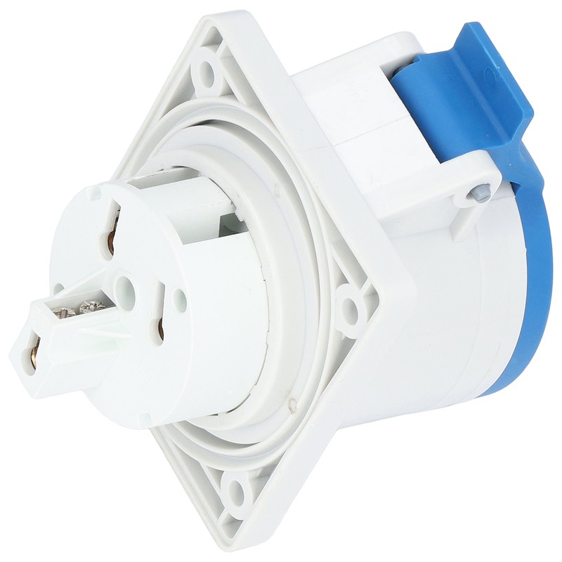 3 Pin 2P+E Industrial Connector IP44 Waterproof Concealed Mount Aviation