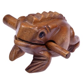 LOGOPLAY Sound Frog Size 1 - Sound Frog - Sound Animal - Music Frog - Music/Percussion Instrument Made of Wood