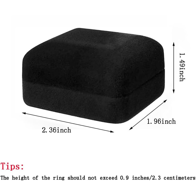 JIMCOM Ring Box With Light,Ring Boxes For Engagement&Wedding& Jewellery,Earring Box&Ring