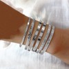 Todu Boho Bangle Bracelets Set Gold Silver Multi Layer Charms