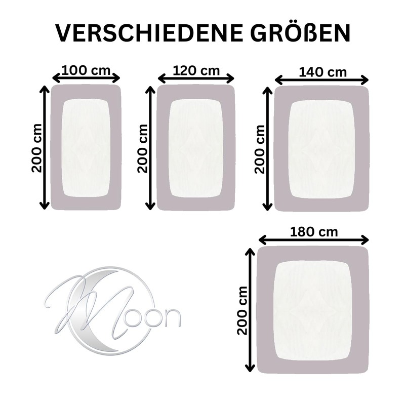 Moon - Classic Topper Fitted Sheet 90 x 200 -