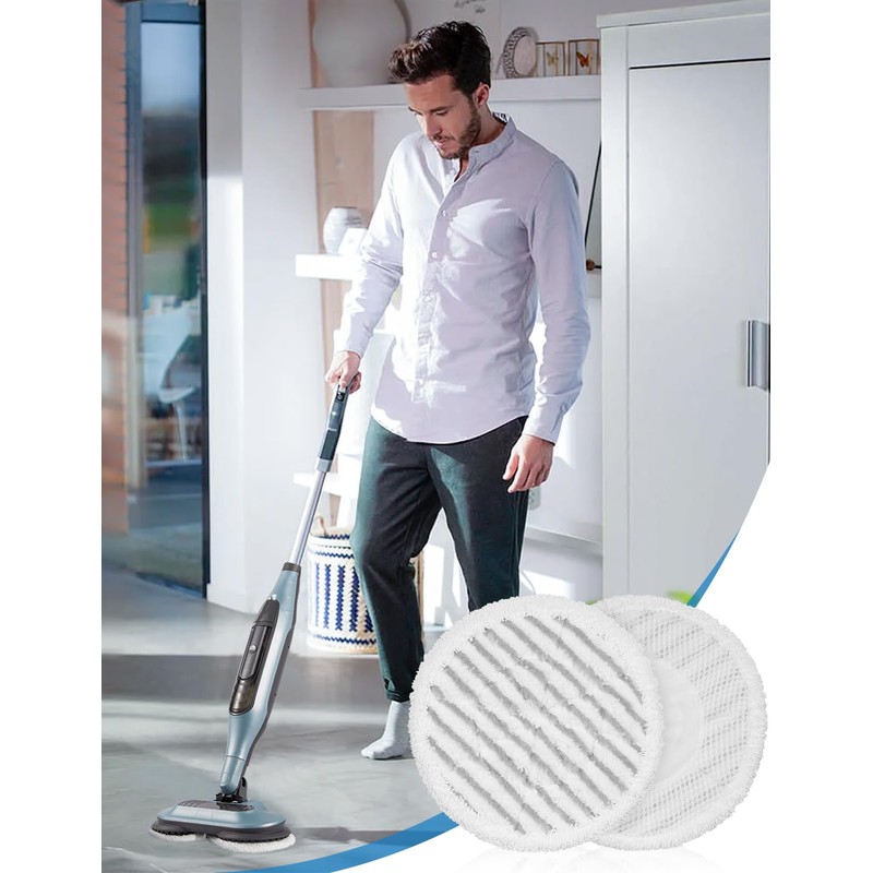 Mellbree Replacement Steam Mop Pads Compatible with Shark S6002UK 6Pcs,