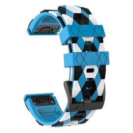 OVERSTEP Compatible with Fenix 5 Watch Band, 22mm QuickFit Quick Release Strap for Garmin Fenix 5 Plus/Fenix 6/ Fenix 6 Pro/Fenix 7/ Forerunner 935/ Forerunner 945/ Quatix 5 Smartwatches (Sky Blue)