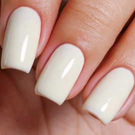 Imtiti White Gel Nail Polish, 1Pcs Yogurt White Soak Off UV LED Gel Polish, Long Lasting, Nail Art Manicure Salon DIY at Home for Spring and Summer (0.34 Fl Oz-520)