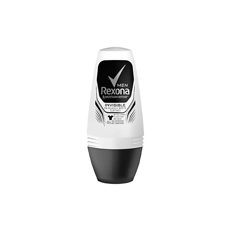 REXONA MEN MotionSense INVISIBLE BLACK + WHITE 48h ANTI-PERSPIRANT ROLL