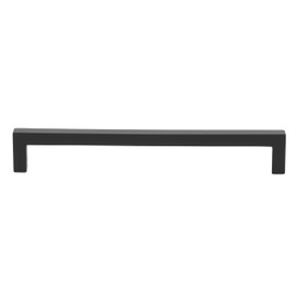 GlideRite 7-9/16 in. (192mm) Center-Center Solid Square Cabinet Bar Pull, Matte Black (1 Pack)